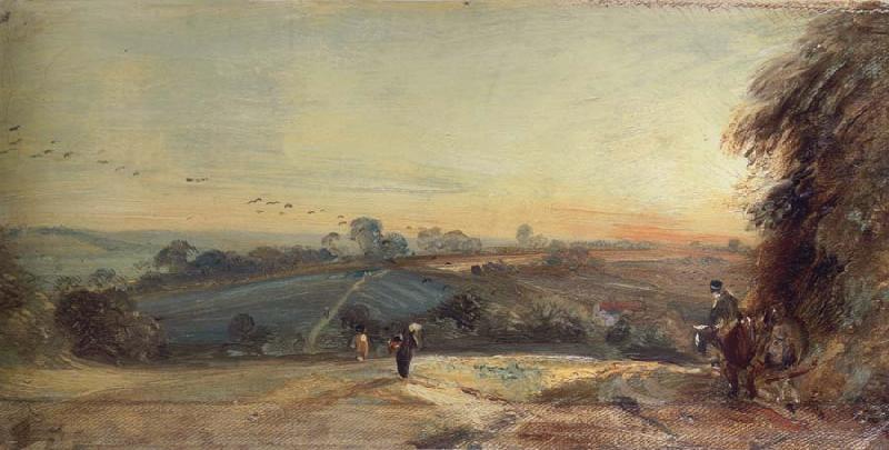 Autumnal sunset, John Constable